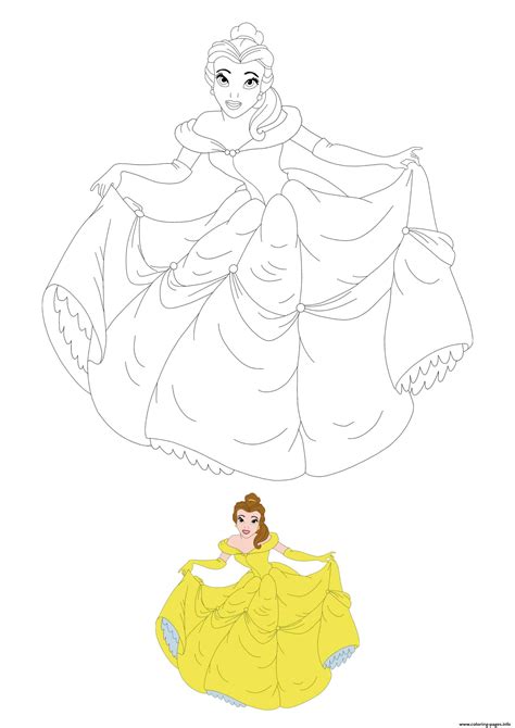 Princess Coloring Pages Printable Belle