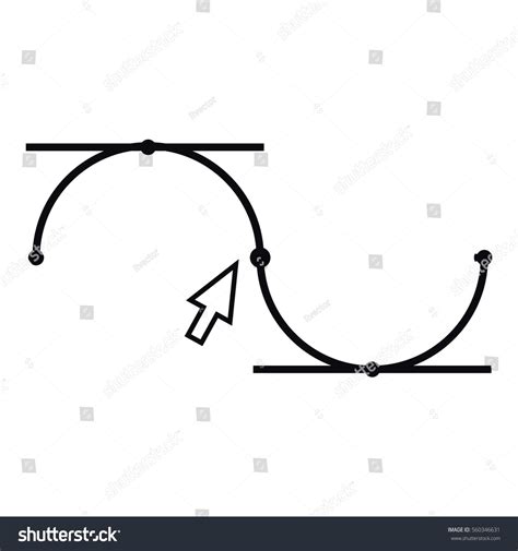 Bezier Curve Icon Outline Illustration Of Royalty Free Stock Vector