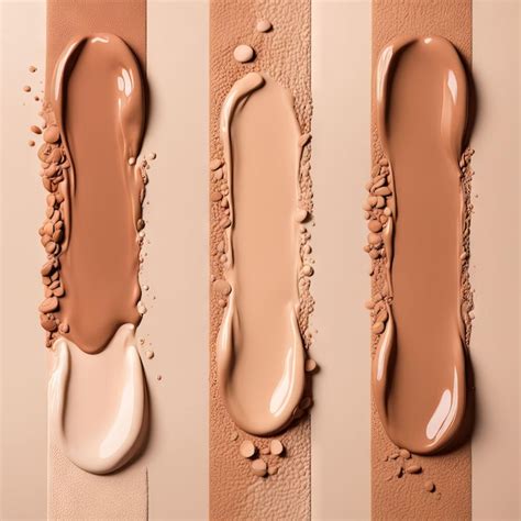 Premium Photo Smudge Of Liquid Foundation Makeup Beige Or Nude Color With Smooth Silky Texture