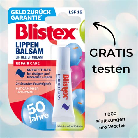 Blistex gratis testen: Wöchentlich 1.000 Einlösungen verfügbar