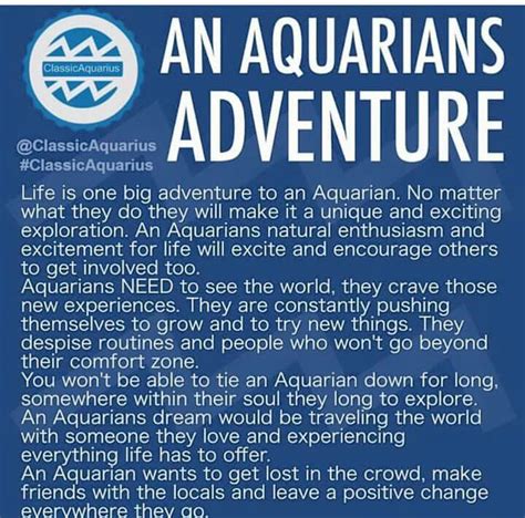 ♒ Aquarians Are Super Adventurous Aquarius Life Aquarius Truths