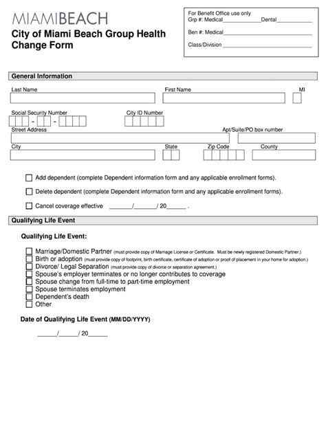 Fillable Online Humana Employee Enrollment Change Application Fax Email