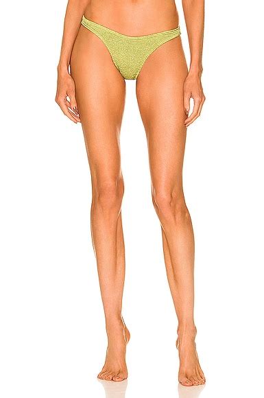 Bond Eye Scene Brief Bikini Bottom In Citron Shimmer Fwrd