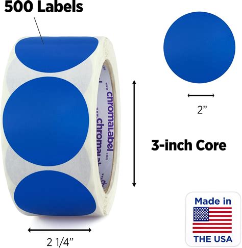 Buy Chromalabel Inch Round Label Removable Color Code Dot Stickers