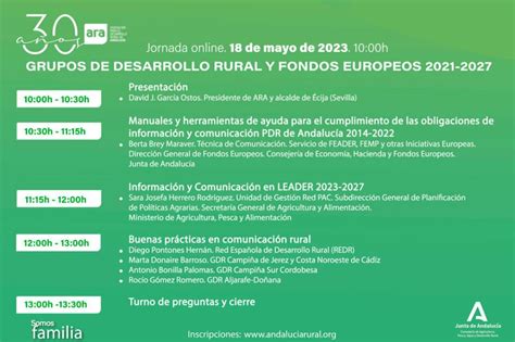 Jornada Grupos De Desarrollo Rural Y Fondos Europeos 2021 2027 ARA