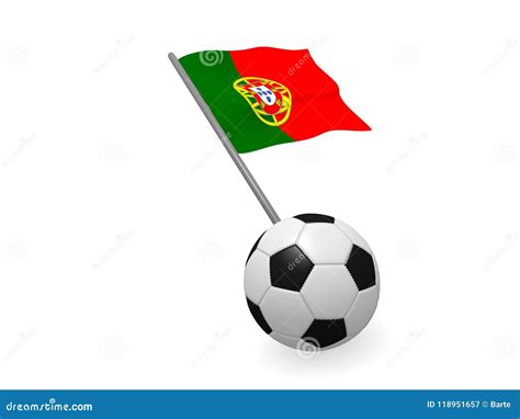 Soccer Ball with the Flag of Portugal Stock Illustration - Illustration of successful ...