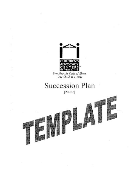 Pdf Sample Succession Plan Template Dokumentips