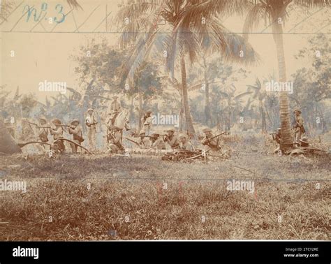 Cuba, October 1896. Cuban War. The ?Palenque? guerrilla making fire ...