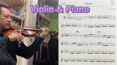 Abrsm Violin Grade 5 A3 With Piano Accompaniment Vivaldi Allegro In