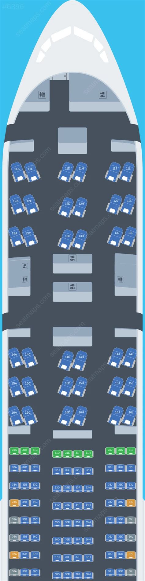 Seat Map Of Air China Boeing 777 300er Aircraft