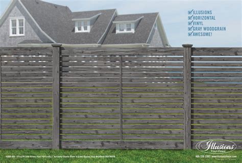 Semi Privacy Horizontal W 3 Boards Illusions Fence