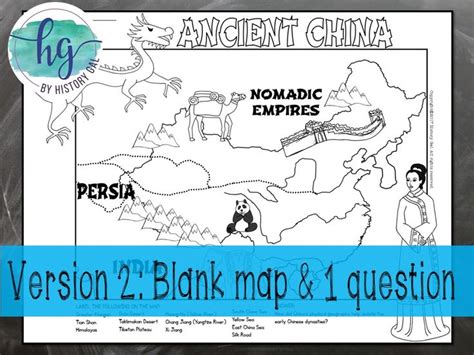 Ancient China Map Activity Print And Digital By History Gal Map