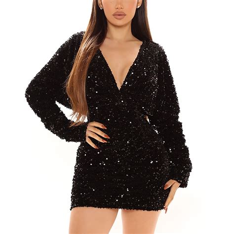 Gzea Long Formal Dress Women S Cocktail Dresses Sequin Evening Party