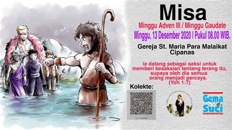 LIVE Misa Hari Minggu Adven III Minggu 13 Desember 2020 Pkl 08