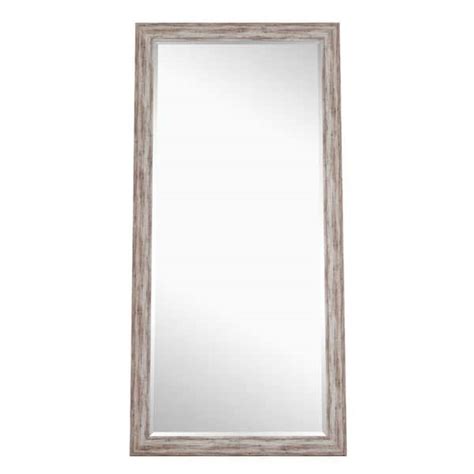 Homestock In W X In H White Rustic Floor Mirror Rustic Full