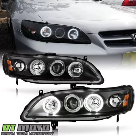 Par Faros Negro Interior Led Honda Accord Value 2002 2 3l Meses Sin