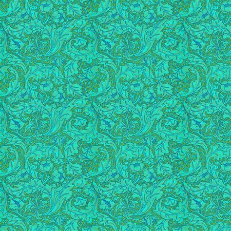 Bachelors Button By Morris Olive Turquoise Wallpaper Wallpaper