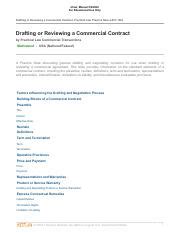 Drafting Or Reviewing A Commercial Contract Pdf Utset Manuel 5 2 2023