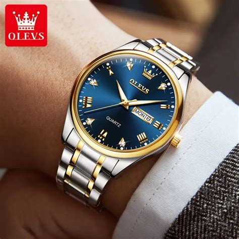 Olevs 5563 Blue Watch For Fashion Olevs Watch Bd Official Store