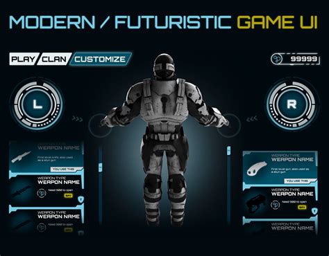 Modern Futuristic Game Ui Design On Behance