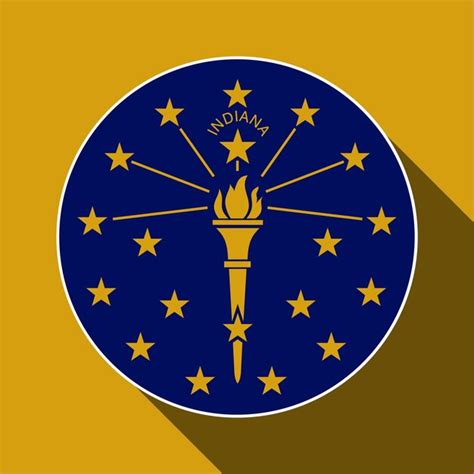 Premium Vector | Indiana state flag vector illustration