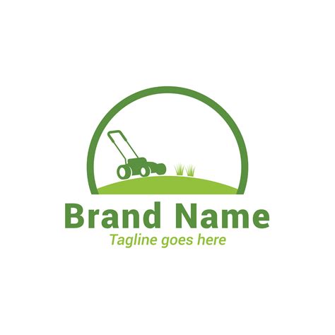 Lawn Care Logo Design Template Landscape Grass Concept Logo Design