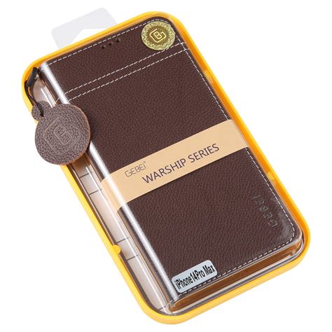 For Iphone Pro Max Gebei Top Grain Horizontal Flip Leather Phone