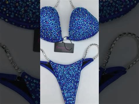 Blue Glimmer Bikini Competition Suit