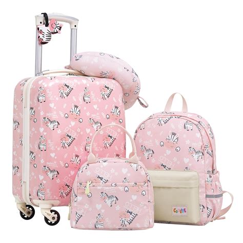 Coolife Kid’s Luggage Set 5 Piece Suitcase Set 16’’ Carry on Hardside ...