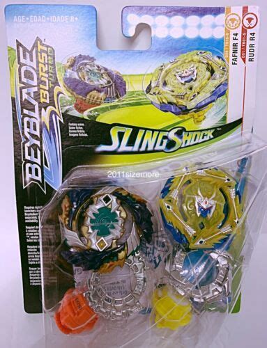 Beyblade Burst Turbo Slingshock Fafnir F4 Rudr R4 Aka Geist Fafnir