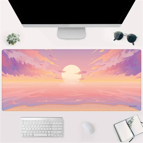 Buy Simplist Gimars Large Printed Rubber Desk Mat Sunset Design