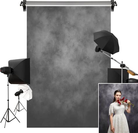 Kate 5x7ft 1 5x2 2m Medium Grey Portrait Backdrop Headshot