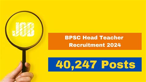 BPSC Head Teacher Recruitment 2024 Registration Process For 40 247