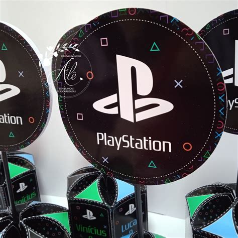 Centro De Mesa Grande Personalizado Playstation Elo