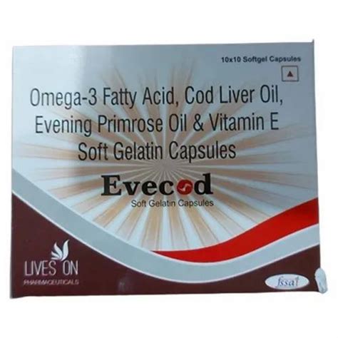 Omega Fatty Acid Cod Liver Oil Evening Primrose Oil And Vitamin E