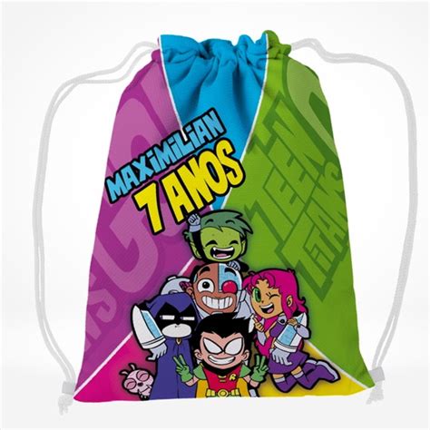 Mochila Mochilinha Sacola De Costa Jovens Titans Elo