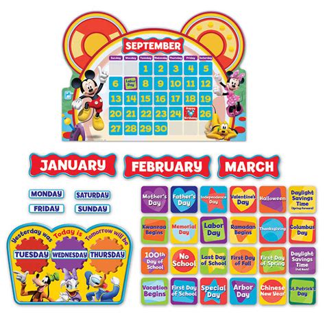 Teachersparadise Eureka Mickey Mouse Clubhouse Calendar Bulletin