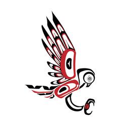 Haida raven tattoo Royalty Free Vector Image - VectorStock