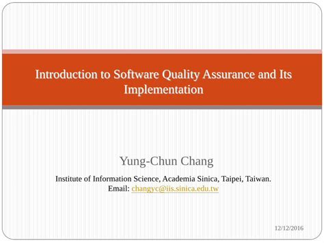 Pdf Introduction To Software Quality Assurance And Its Implementation