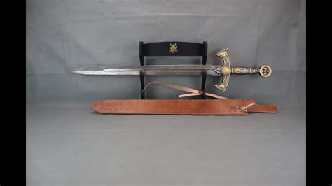 Full Tang Damascus Steel 41 Bastard Templar Knights Scared Holy Sword