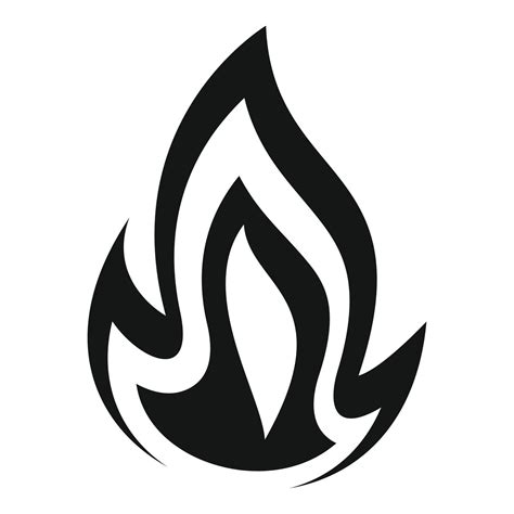 Fire Flame Hot Icon Simple Style 14677207 Vector Art At Vecteezy