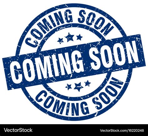 Coming Soon Blue Round Grunge Stamp Royalty Free Vector