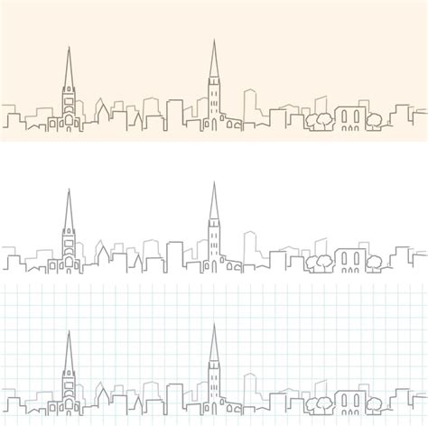 Premium Vector | Coventry hand drawn profile skyline