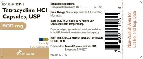 Dailymed Tetracycline Hydrochloride Capsule