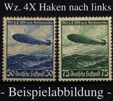 1936 Deutsches Reich MiNr 606 607 X Ungebraucht Zeppelin LZ129