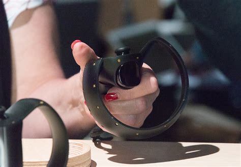 Woman Holding Oculus Touch Prototype Half Moon In Left H Flickr