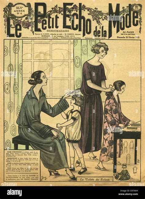 1920s France Le Petit Echo De Le Mode Magazine Cover Stock Photo Alamy