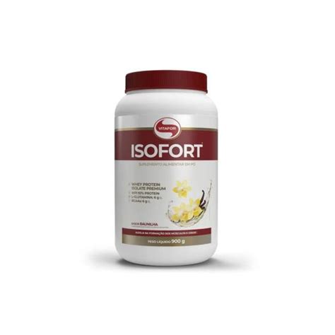 Isofort Whey Protein Isolada 900g Vitafor Sabor Baunilha Whey Protein