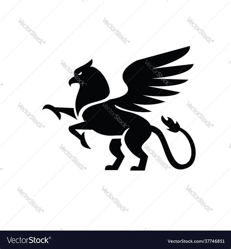 Griffin Mythical Creature Black