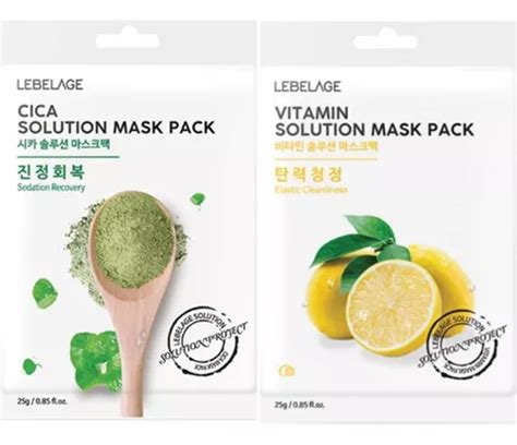 Mascarillas Facial Coreana Cica Y Vitaminas Aclarante Pz